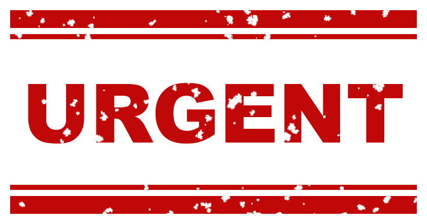 In this example, we generate a bold, red, rectangular stamp from the word "URGENT". We set the stamp's dimensions to 800 by 400 pixels, set the text's font to "Arial Black", and increase the text's size to 160 pixels. The huge text makes it highly visible and easy to read, and the final stamp can be used for labeling high-priority documents that require immediate attention.