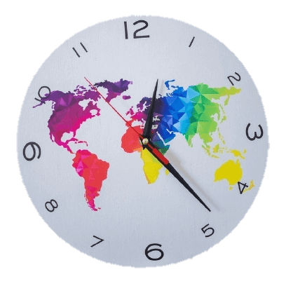 In this example, we remove the black outline around a wall clock that leaked through from the old background when it was deleted. To completely clean up the black pixels on the boundary between the clock and the transparent background, we set the cleanup radius to 3 pixels (in the radius option) and this value successfully produces a defringed clock PNG without the black outline. (Source: Pexels.)