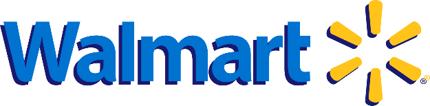 In this example, we use a sharp, unblurred shadow for the Walmart logo. The shadow is colored midnight blue and offset by 5 pixels to the left and 5 pixels down. The unblurred shadow provides a defined edge to the logo, creating a strong contrast that makes the logo stand out on any background. (Source: Wikipedia.)